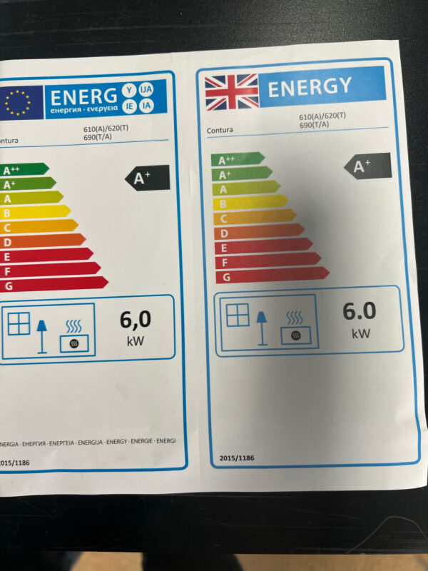 Contura C680AG Style kamin 6 kW vit