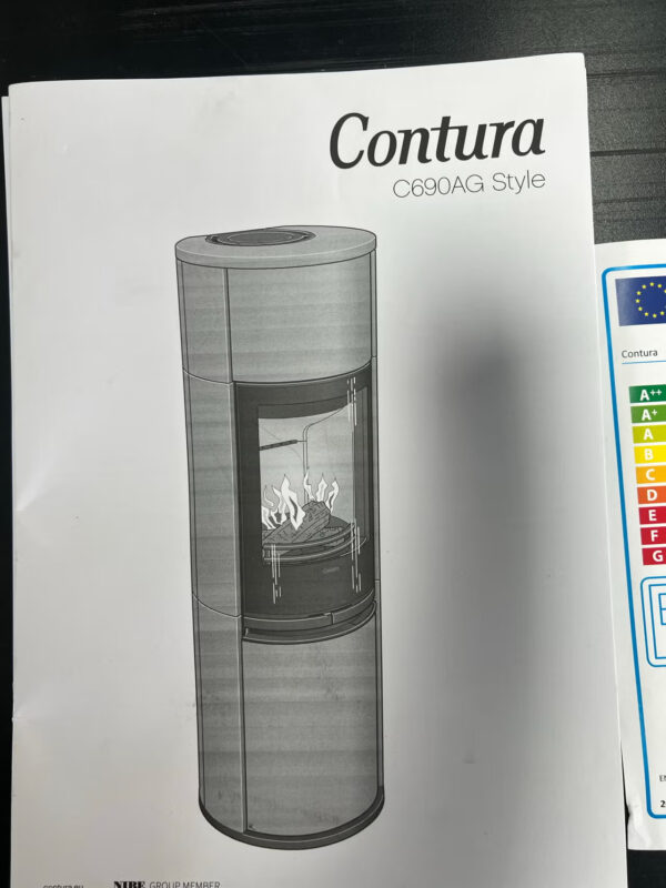 Contura C680AG Style kamin 6 kW vit